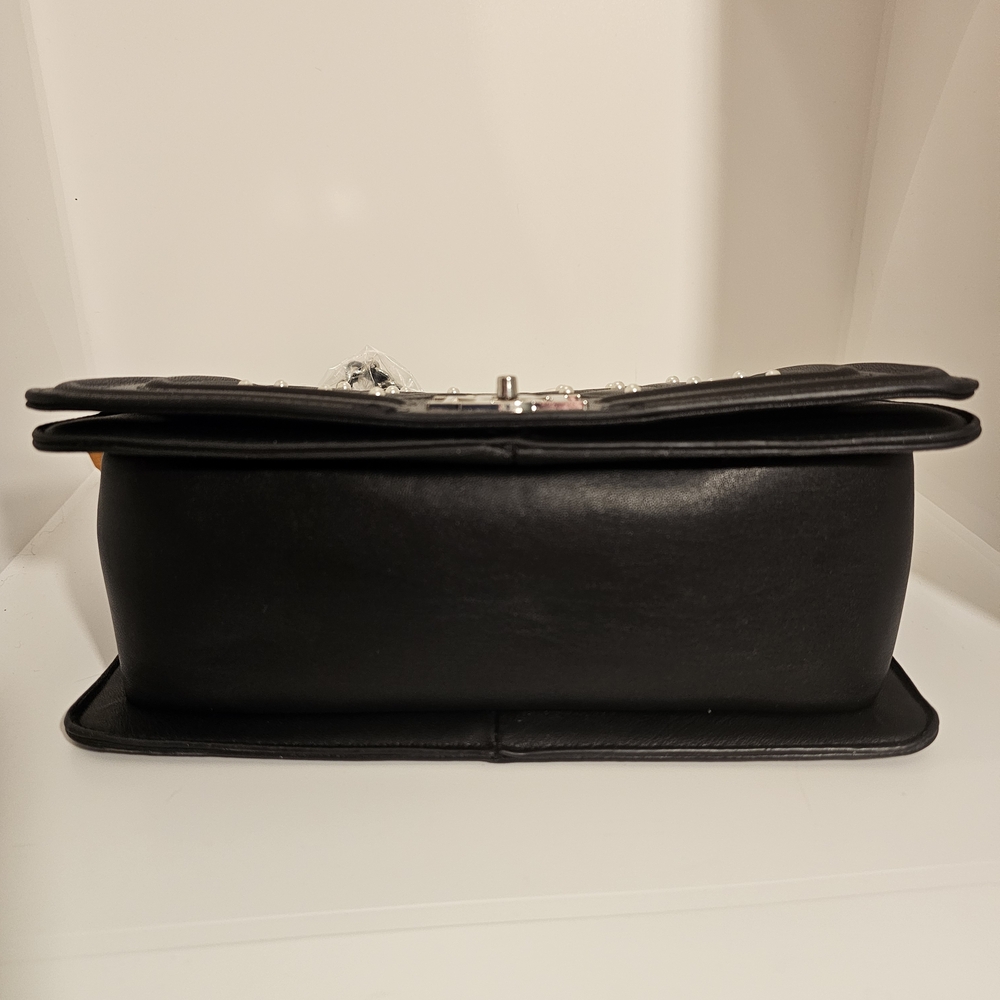 Badgley Mischka Black Quilted Shoulder Bag - Picture 5 of 5